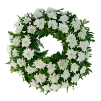 Coroana funerara rotunda din crizantema 2